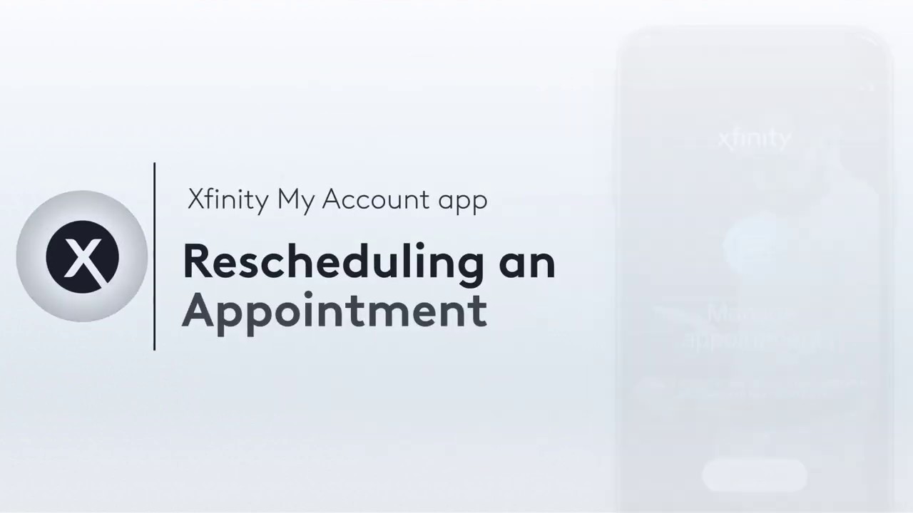 Xfinity My Account app Rescheduling an Appointment