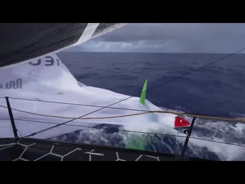 DRAMA The Ocean Race. No Water on 11th Hour, GUYOT Spinnaker Caught on Foil. 4 Days to Cape Town #4