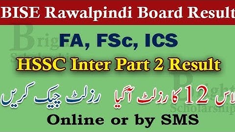 Bise Rawalpindi 12th class result 2022 check online - 2nd year result 2022 - 12th Result Rawalpindi