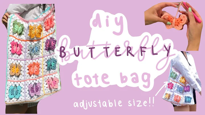 Easy DIY 3D Butterfly Crochet Tote Bag