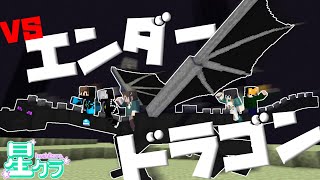 【マイクラサバイバル】数の暴力でエンダードラゴン討伐！【星クラ】