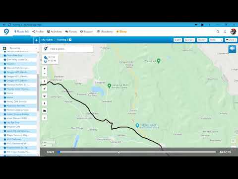 My Route App route planning overview