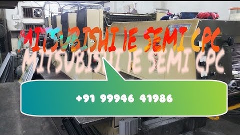 Mitsubishi 1e 428 Semi Cpc Four Colour Offset Printing Machine