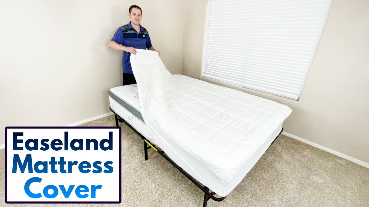 EASELAND Queen Size Mattress Pad Pillow Top Mattress Cover Quilted Fitted  Mattre