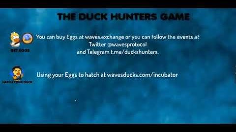 Learn about Waves Duck Hunter Game  ||  #nft #wavesducks #crypto ||