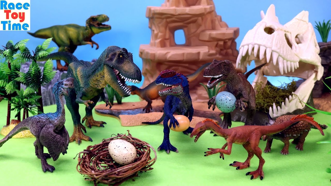 Dinosaurs  Toys For Kids - Learn Dinosaur Names Video Tyrannosaurus Allosaurus
