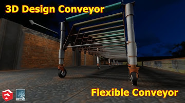 FLEXIBLE CONVEYOR, 3D Design Conveyor with Sketchup & Lumion Rendering