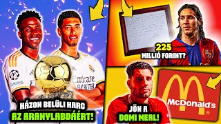 Vini-Bellingham HARC az Aranylabdáért! 225 millió Ft Messi "SZALVÉTÁJÁÉRT"? Szoboszlai MEKIS MENÜJE!