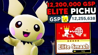 This is what a 12,000,000 GSP Pichu looks like in Elite Smash