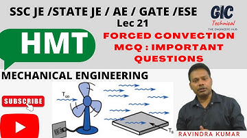 L21 I Heat Transfer I Forced Convection MCQ :  Important Questions /SSC JE /AE/ESE By Ravindra sir