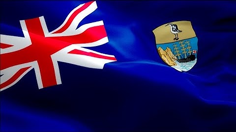 Saint Helena flag closeup 1080p Full HD 1920X1080 footage video waving in wind. Saint Helena flag