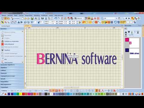 Bernina software V8 Opsplitsen van tekst letters letterdelen