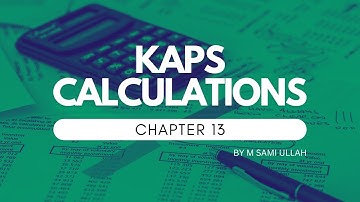 KAPS Calculations Chapter 13 Drug Stability Monash University Lectures Session by M Sami Ullah
