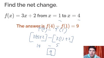 Find the Net Change of a Function