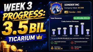 Week 3 progress: 3.5 Bil | Ticarium