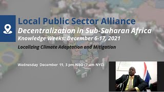 Localizing Climate Adaptation and Mitigation in Sub-Saharan Africa (Landing B. Sanneh)