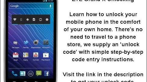 Unlock ZTE Grand X - SIM Network Unlock PIN