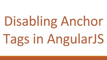 Disabling Anchor Tags in AngularJS
