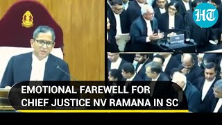 On CJI Ramana’s last day in SC, senior lawyer Dave gets teary-eyed; 'Will miss citizen’s judge’