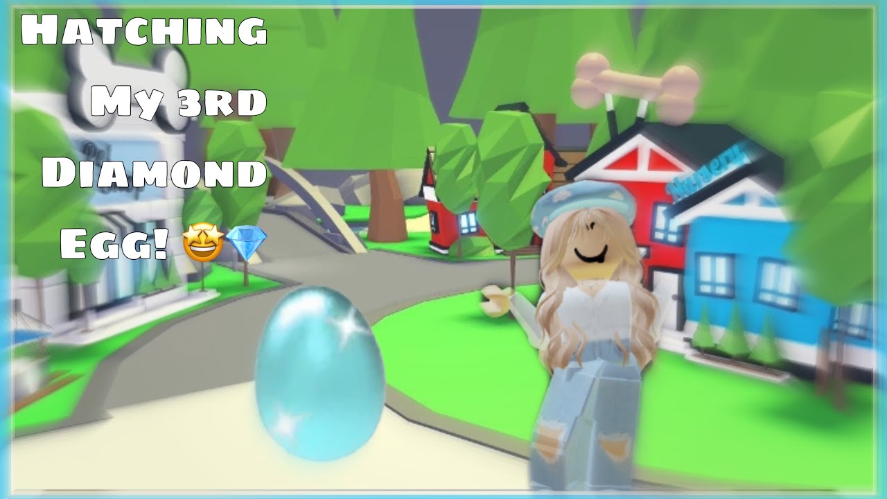 HATCHING MY 3RD DIAMOND EGG IN ADOPT ME! 1000+ Day Login Streak YouTube