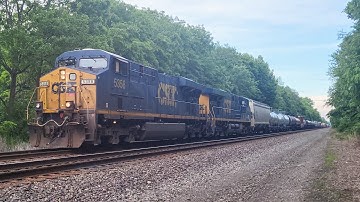CSX Freight Autorack M267 – ES40DC #5358 Beautiful 1st Generation K5HL & Shiny YN3c ES40DC #5405