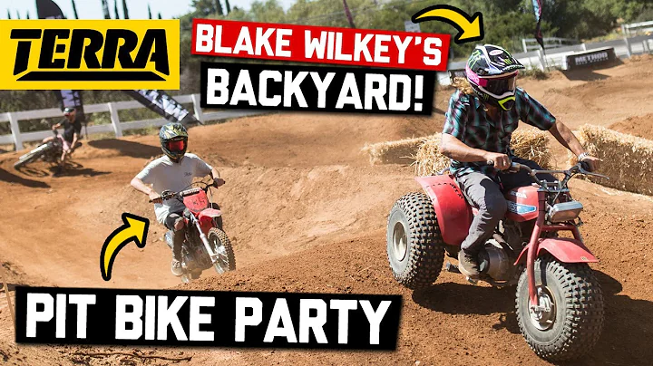 Pit Bike Chaos @ Blake Wilkey's House! | TERRA TAK...
