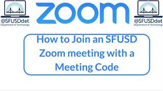 Zoom with Meeting Code