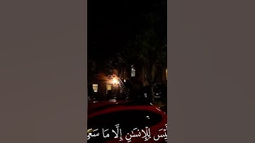 وَأَن لَّيْسَ لِلْإِنْسَانِ إِلَّا مَا سَعَى⚖️تلاوة مؤثرة #ياسر_الدوسري  #قرآن سورة النجم الآية ٣٩