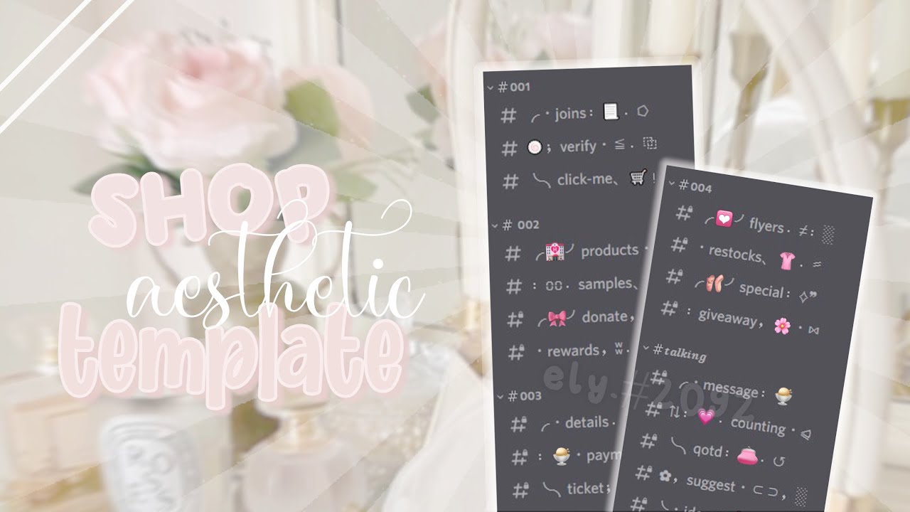 ⋆🏩꒱ coquette shop themed aesthetic discord template ely. °｡˚୨୧ YouTube
