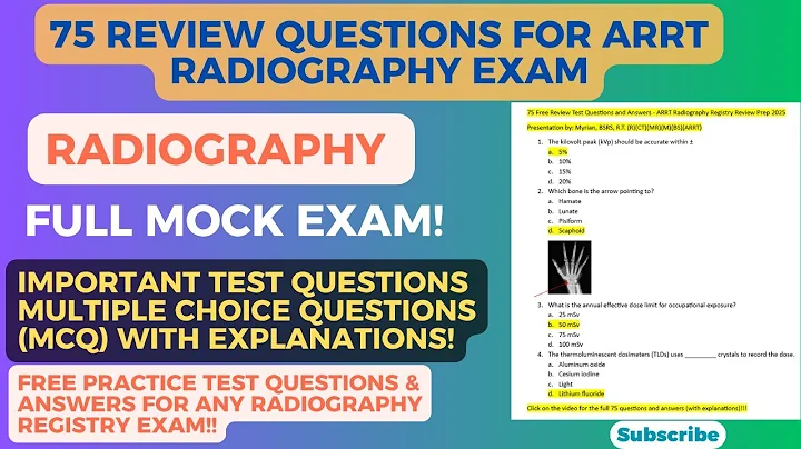 75 Radiography ARRT Registry Practice Test Questions (Mock Exam 2025)