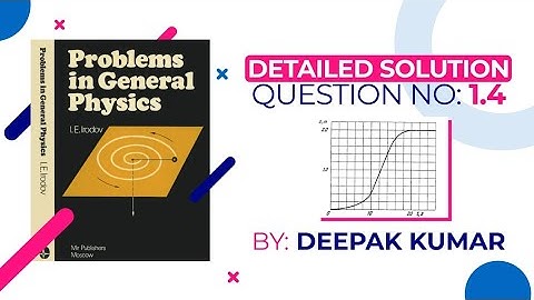 I.E. IRODOV Question 1.4 Detail Solution For IIT-JEE & NEET | Physics | By DEEPAK KUMAR