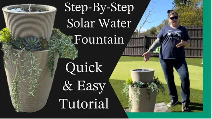 DIY Solar Water Fountain // Step-By-Step Quick & Easy Tutorial