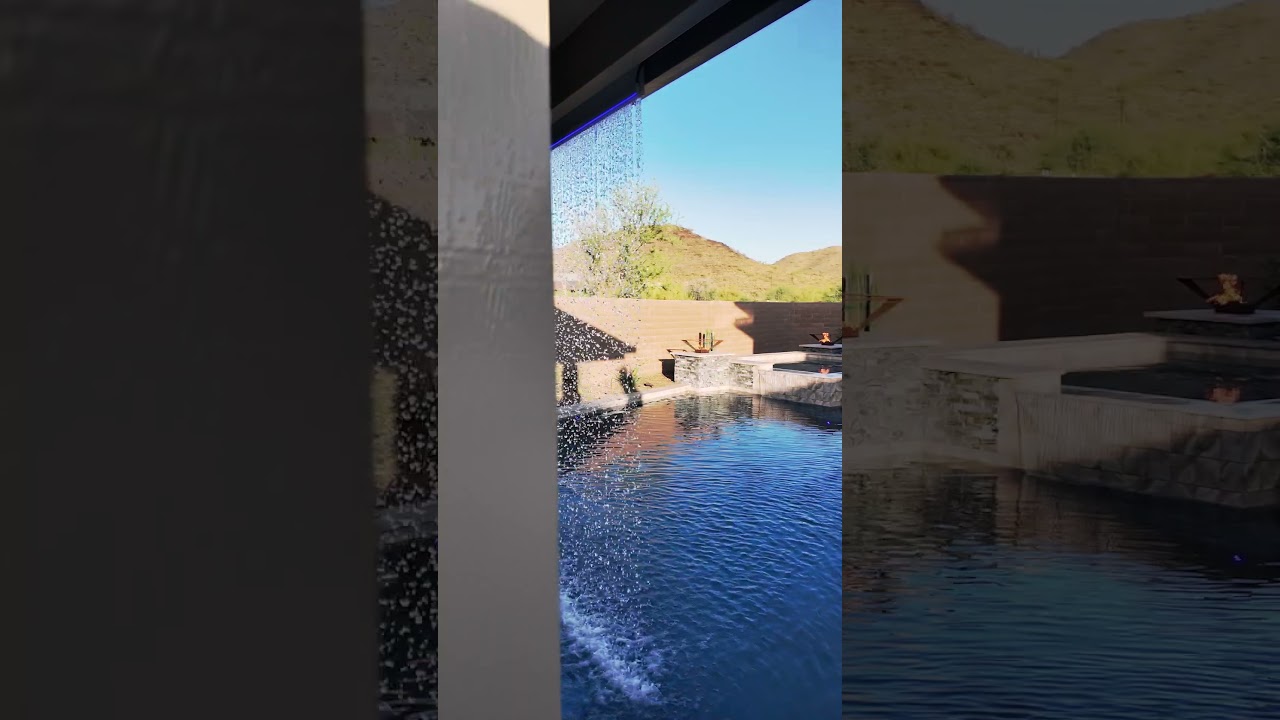 Waterfall Pool Design 💧 Waterfall Kitchen Pool