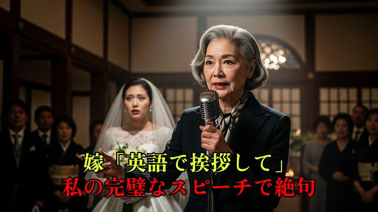 「英語で何か言って」公開侮辱の嫁→私の流暢なスピーチに会場震撼