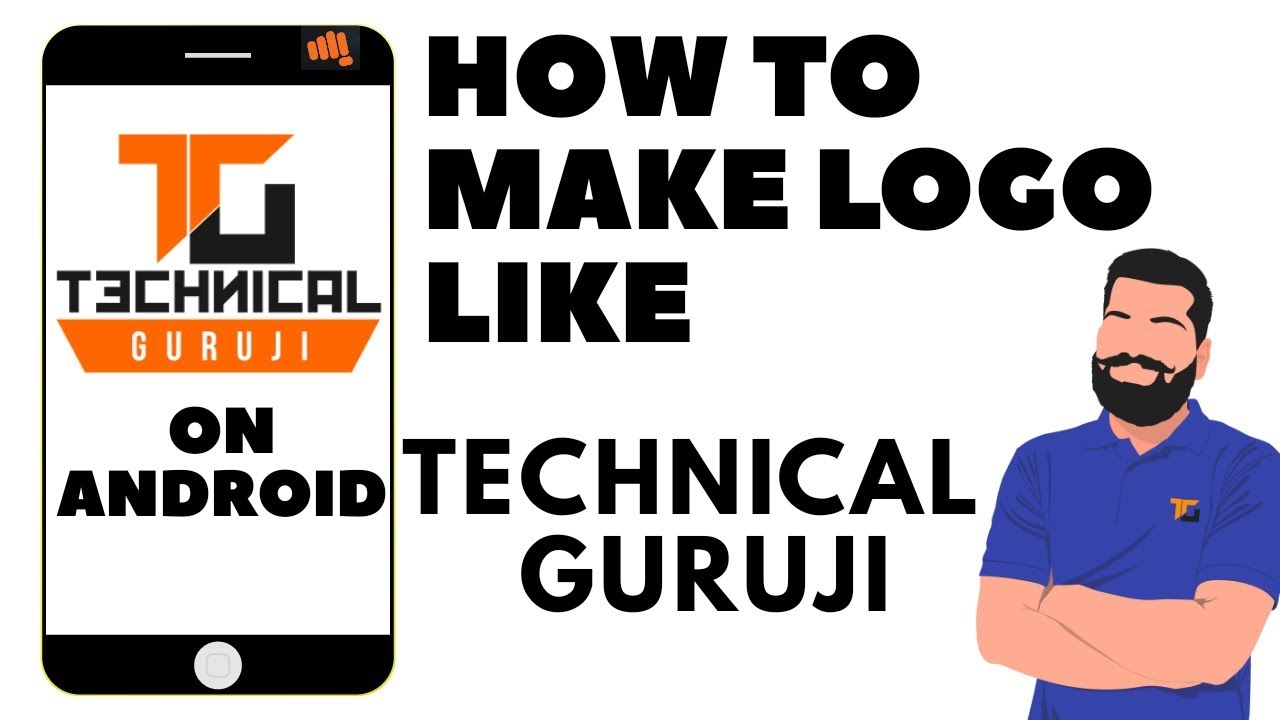 How make a logo like Technical Guruji In android Easy Way - YouTube