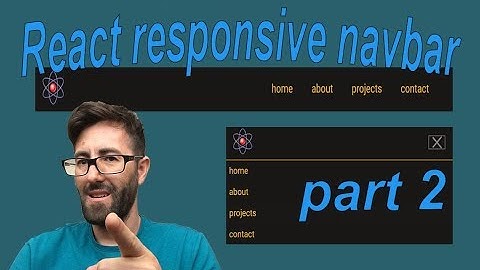 React responsive navbar with React router part2