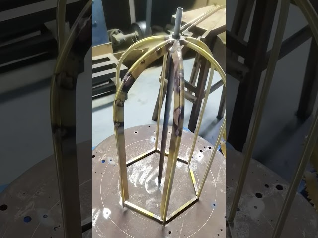 Precision Welding a Cage Table Lamp