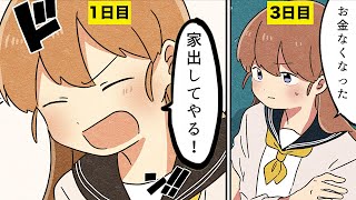 【漫画】ケンカして家出したときの話【マンガ動画】