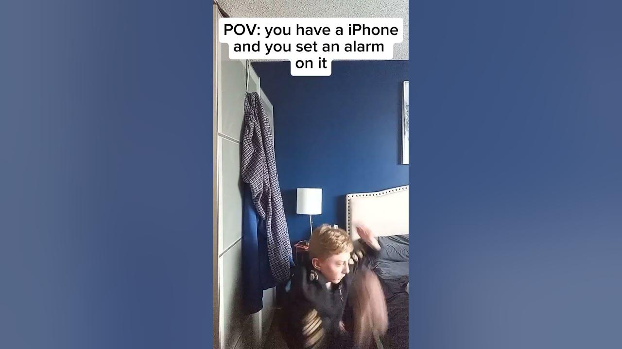 When you set an alarm on iPhone 😂 #viral #funny #subscribe #applephone  #shorts
