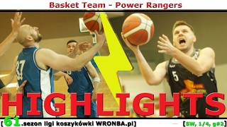 [WRONBA, 61.sezon] 16.05.2026: HIGHLIGHTS: Basket Team - Power Rangersi [SW, 1/4, g#2]