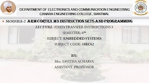 VTU EMBEDDED SYSTEMS (18EC62) M2 L3 DATA TRANSFER INSTRUCTIONS 3