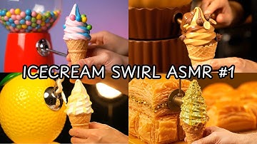 Satisfying AI ASMR Ice Cream Machine 4K - Surreal Soft Serve Desserts (Part 1)