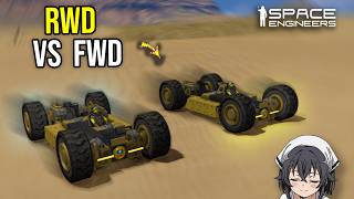 Rear Wheel Drive vs Front Wheel Drive Speed Compared, Space Engineers