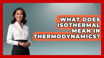 What Does Isothermal Mean In Thermodynamics? - Chemistry For Everyone