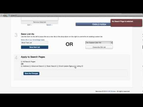 IDX Broker Custom City Zip code and County list