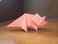 origami easy dinosaur triceratops