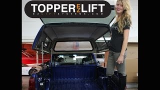 Overland TopperLift Install with LACEY | Power Truck Topper Installation | Step by Step Install