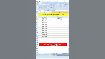 BARCODE in Excel #shorts #shortsvideo