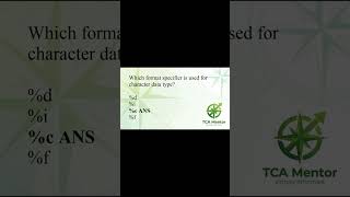 Which format specifier is used for character data type