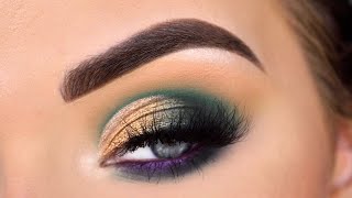 Jaclyn Hill x Morphe Palette | Green, Gold, and Purple Eyeshadow Tutorial